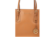 Voyager Medium Textured Leather Tote- Acorn