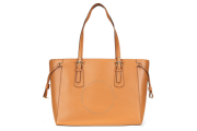 Voyager Medium Textured Leather Tote- Acorn