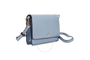 Pebbled Leather Convertible Crossbody- Powder Blue