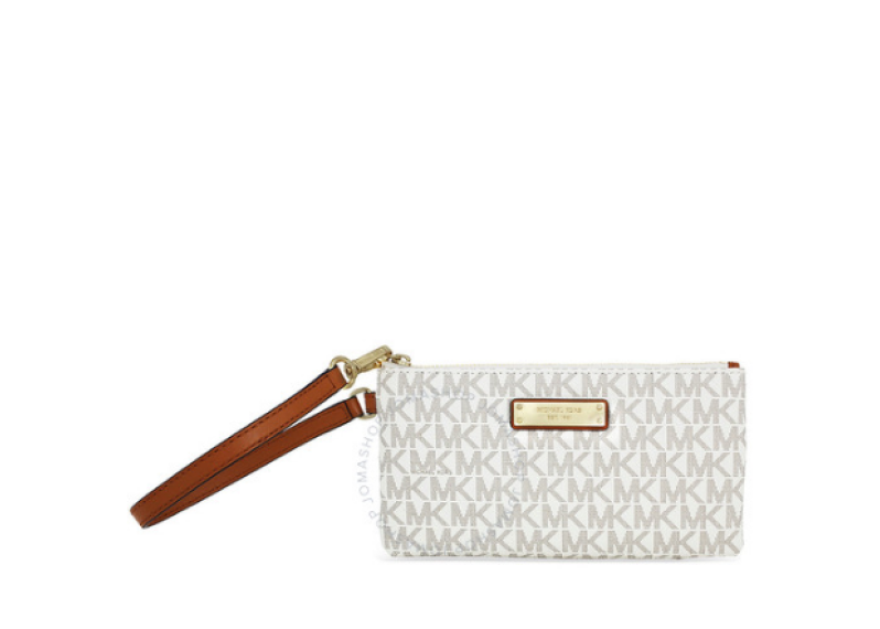 Medium Jet Set Wristlet- Vanilla