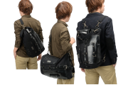 3way canvas rucksack Black