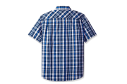 Dickies Men's Short Sleeve Wrinkle Resistant Single Pocket Plaid Shirt - Royal Blue/Bright White