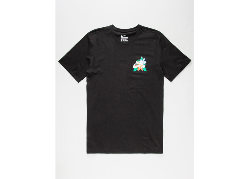 NIKE SB Colorful Floral Mens T-Shirt - Black