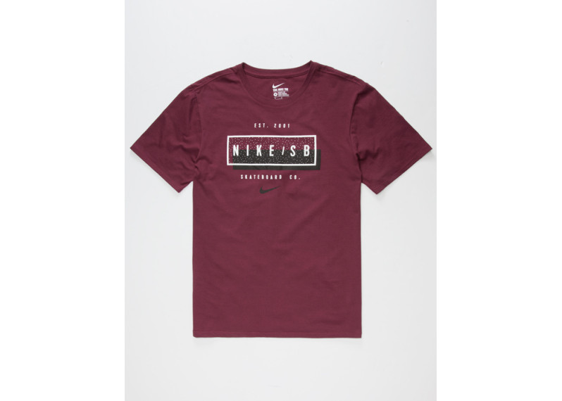 NIKE SB Dots Mens T-Shirt - Burgundy