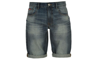 Lee Cooper Regular Denim Shorts Mens - Vintage Wash