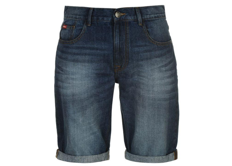 Lee Cooper Regular Denim Shorts Mens - Mid Wash