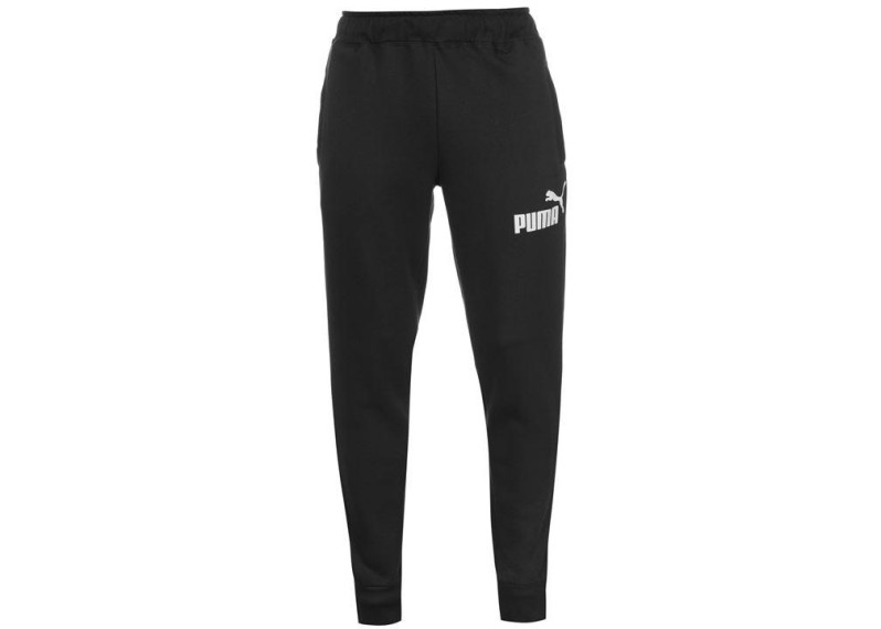 Puma Tapered Fleece Pants Mens - Black/White