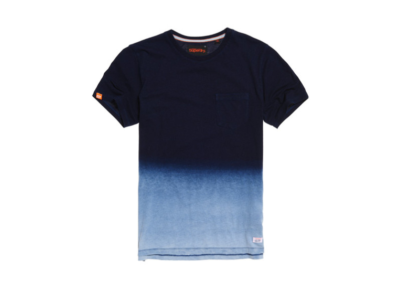 Lite Loom City Indigo Dip Dye Pocket Tee - indigo dip dye