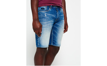 Officer Slim Denim Shorts - quarry used