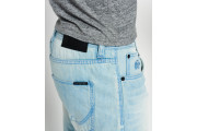 Officer Slim Denim Shorts - ice blue