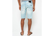 Officer Slim Denim Shorts - ice blue