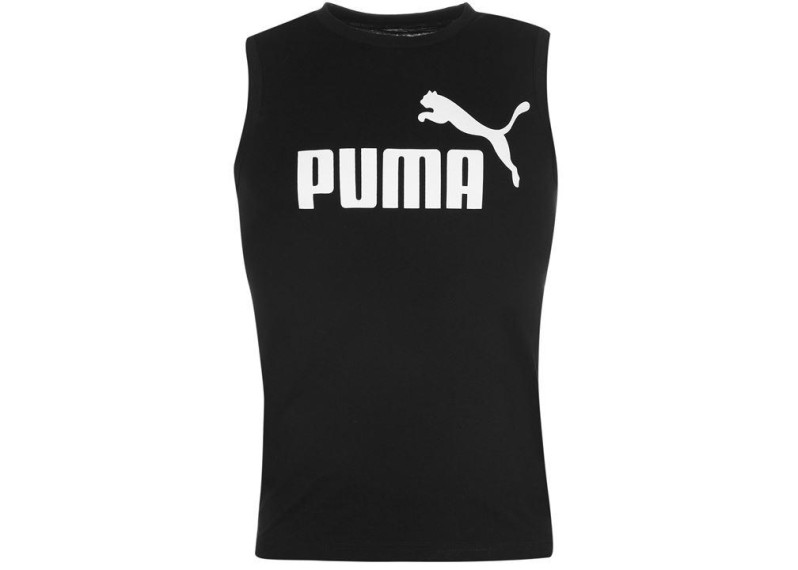 Puma No1 Sleeveless T Shirt Mens - Black/White