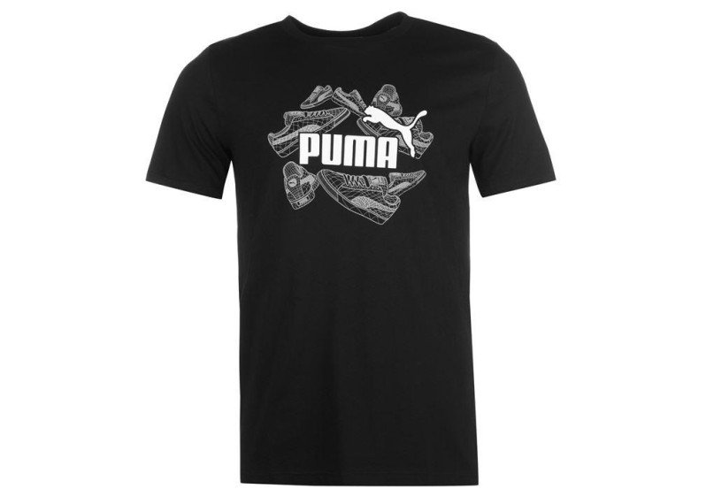 Puma Trainer QTT T Shirt Mens - Black