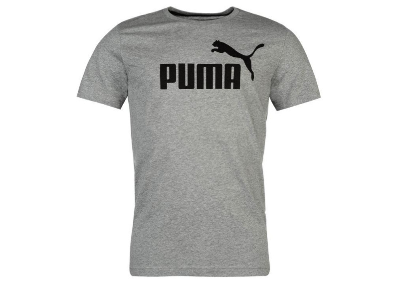 Puma No 1 Logo T Shirt Mens - Med Grey