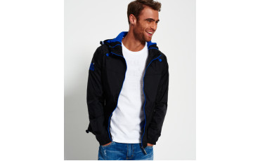 Dual Zip Through Cagoule - black/royal