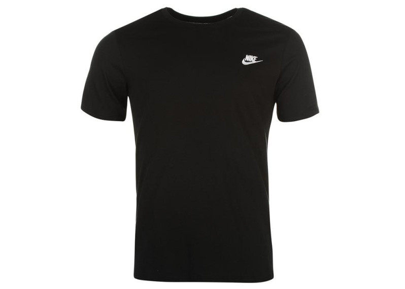 Nike Core Embroidery Logo T Shirt Mens - Black/White