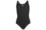 adidas Three Stripe Swimsuit Ladies - Black/White