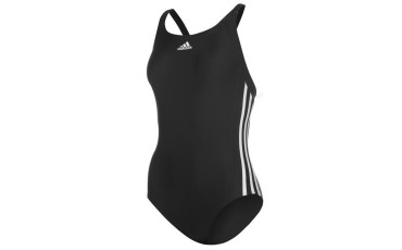 adidas Three Stripe Swimsuit Ladies - Black/White