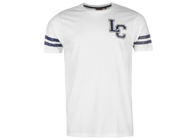 Lee Cooper College T Shirt Mens - White