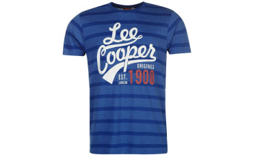 Lee Cooper Yard Crew T Shirt Mens - Royal Blue