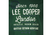 Lee Cooper Logo Vintage T Shirt Mens - Vintage Green