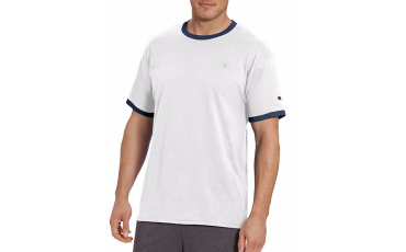 Champion Men's Classic Jersey Ringer Tee - White/Navy