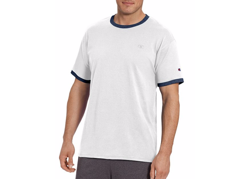 Champion Men's Classic Jersey Ringer Tee - White/Navy