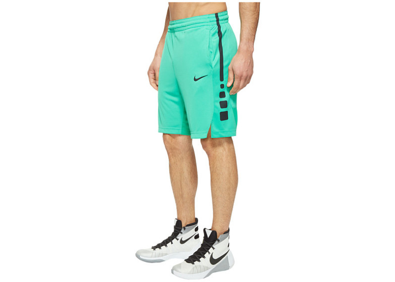 Nike Elite Stripe Basketball Short - Stadium Green/Stadium Green/Black/Black