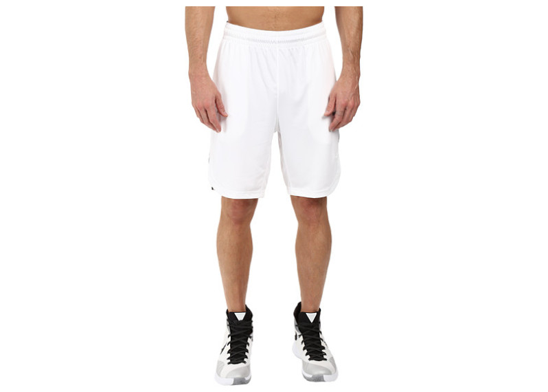 Nike Elite Basketball Short - White/Black/Wolf Grey/Matte Silver