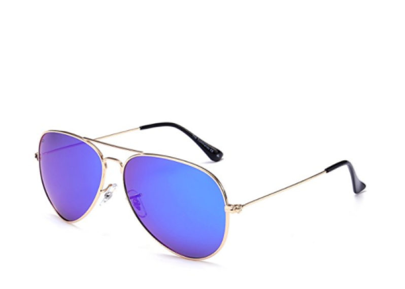 PRIVE REVAUX “The Commando” Handcrafted Designer Aviator Sunglasses - Gold