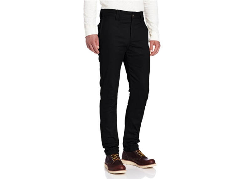 Dickies Men's Slim Skinny Fit Twill Work Pant-Black