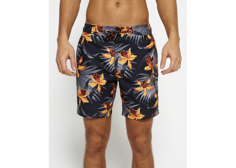 Vacation Paradise Swim Shorts - carbon grey aop