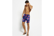 Vacation Paradise Swim Shorts - worn nautical navy aop