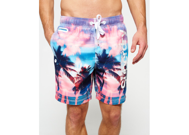 Premium Neo Reflective Swim Shorts - storm palm