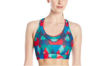 adidas Womens Training Techfit Bra - Multicolor/Triangle Print 