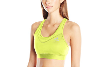 adidas Womens Training Techfit Bra - Shock Slime/Matte Silver