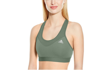 adidas Womens Training Techfit Bra - Trace Green/Matte Silver