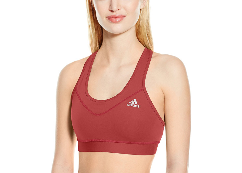 adidas Womens Training Techfit Bra - Mystery Red/Matte Silver