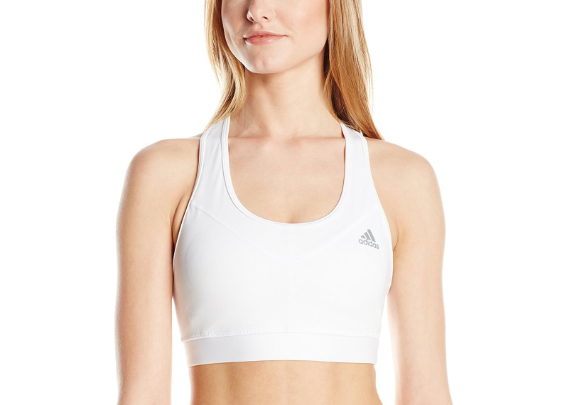 adidas Womens Training Techfit Bra - White/Matte Silver