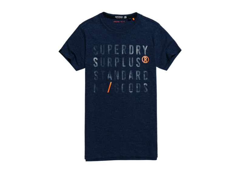 Surplus Goods Longline Graphic T-shirt - abyss blue grit