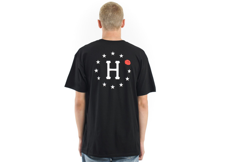 Rose 12 Galaxy T-Shirt - Black