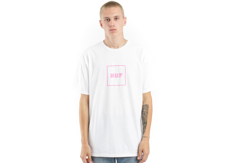 Outline Box Logo T-Shirt - White