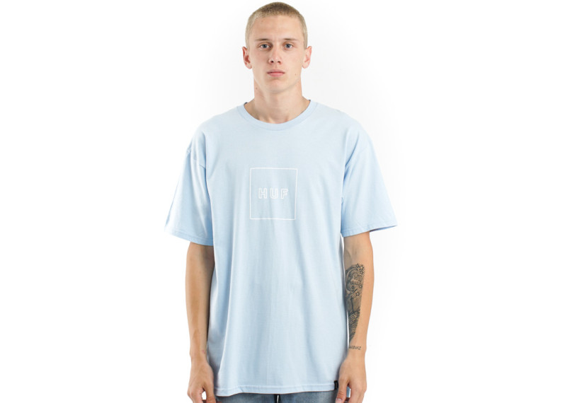 Outline Box Logo T-Shirt - Blue