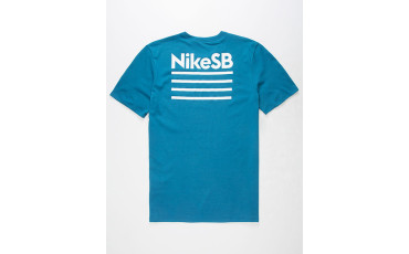 NIKE SB Dri-FIT Stripes Mens T-Shirt - Steel Blue