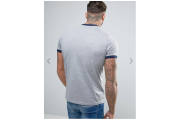 Fred Perry Laurel Wreath Print Ringer T-Shirt in Gray Marl