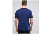 Fred Perry Pique Pocket T-Shirt Contrast Trims in Navy