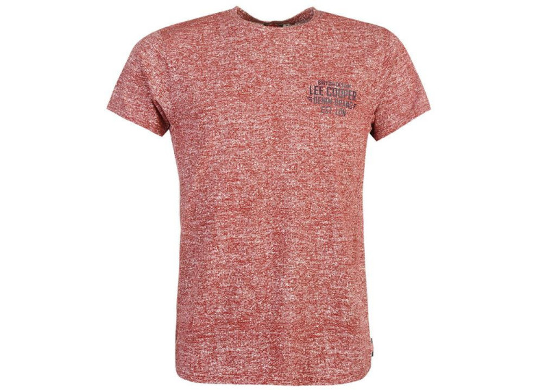 Lee Cooper Textile Logo T Shirt Mens - Vintage Red