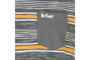 Lee Cooper Pocket T Shirt Mens - Charcoal Stripe