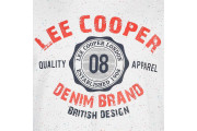 Lee Cooper Logo T Shirt Mens - White Nep