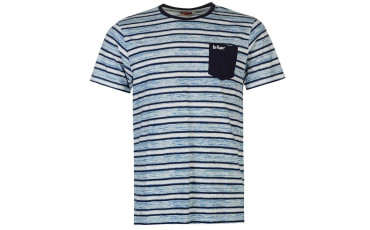 Lee Cooper Pocket T Shirt Mens - Blue/Nvy Stripe